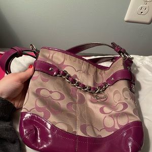 coach purple crossbody bag